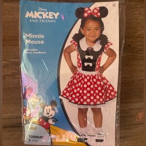 NWT Disney Minnie Mouse Red Polka Dot Dress for Toddlers